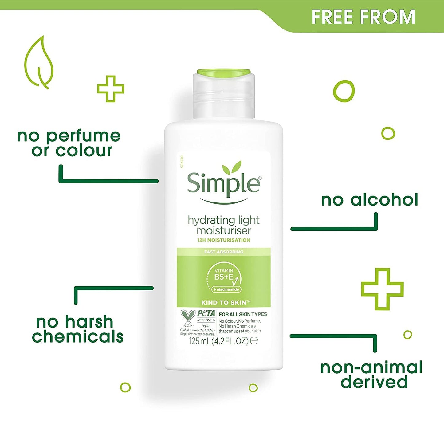 Hidratante con niacinamida Simple - 125ml