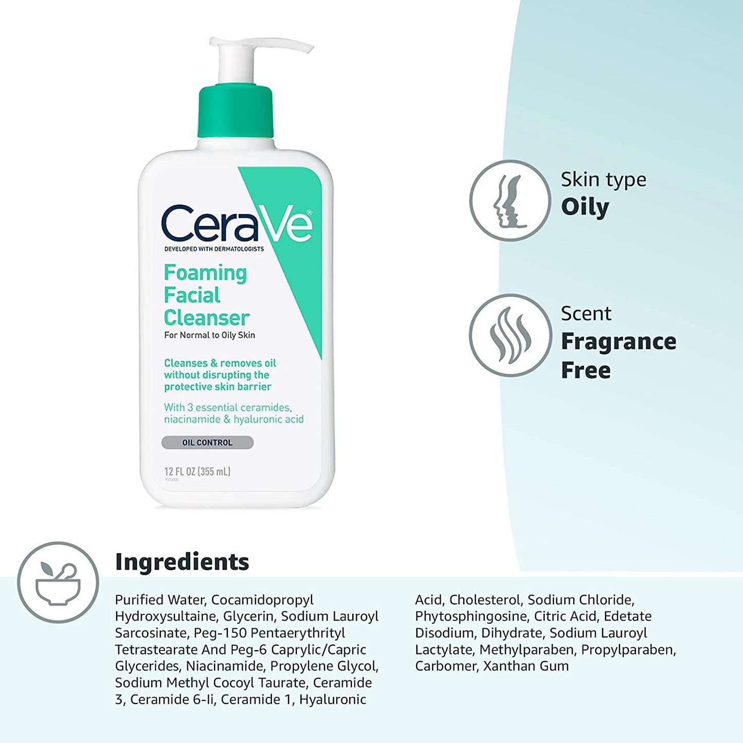 Cerave foaming facial cleanser - 473ml
