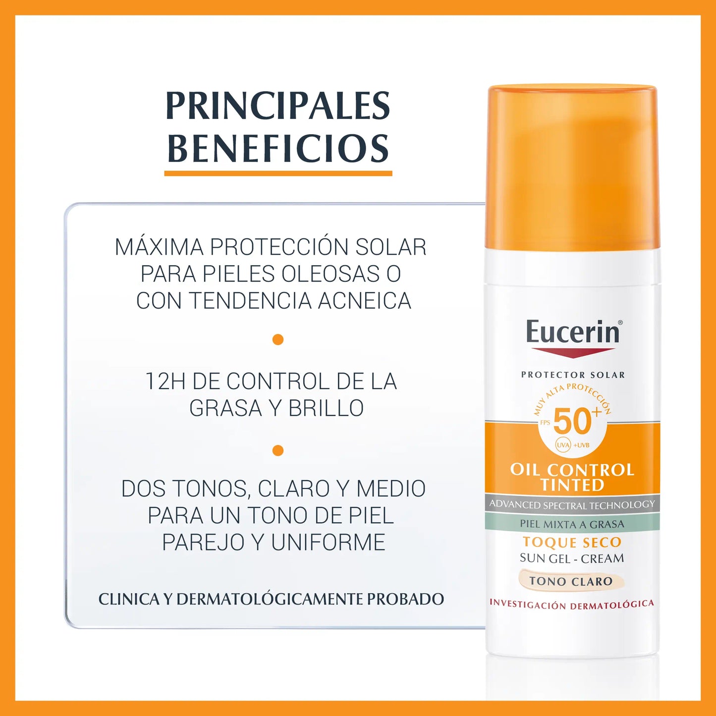 Oil control 50+ tono claro
