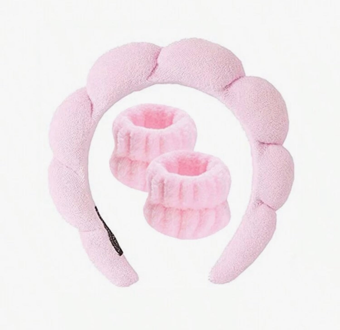 Diadema + muñequeras rosa