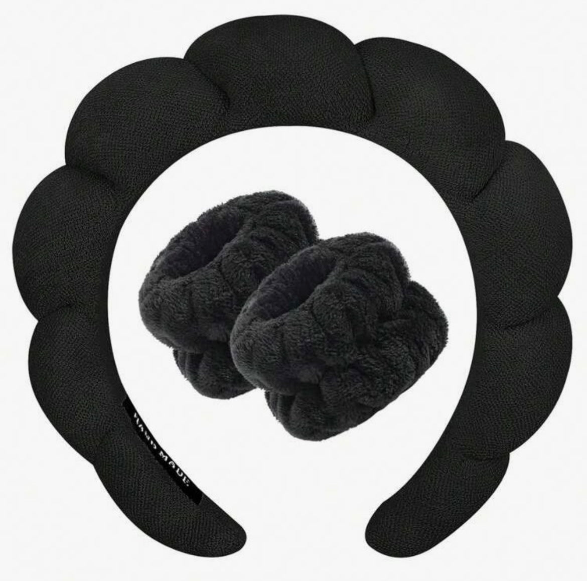 Diadema + muñequeras negras