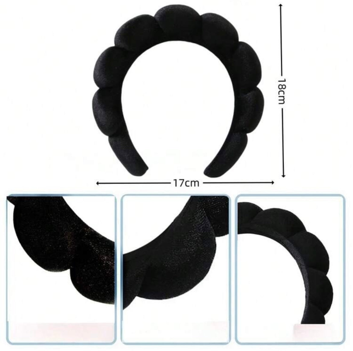 Diadema + muñequeras negras