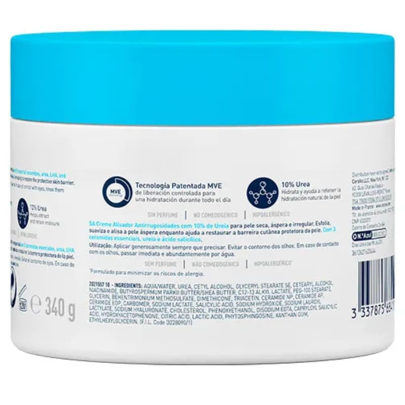 Cerave SA, crema alisadora anti rugosidades corporal - 340ml